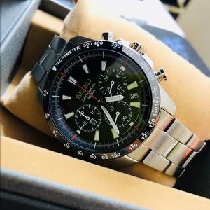 seiko men's ssb031 chronograph watch